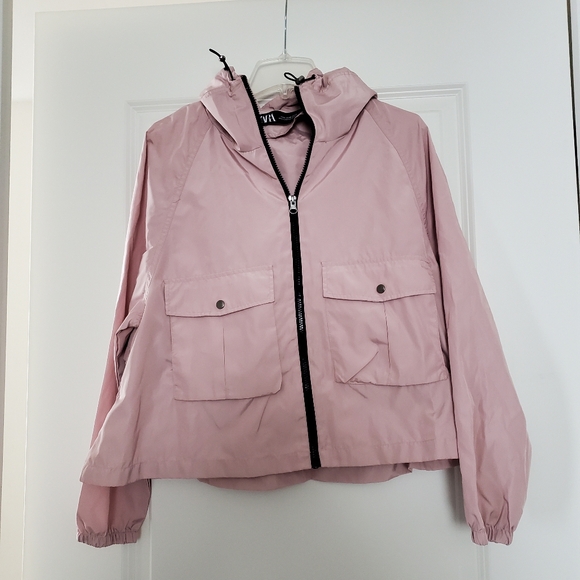 🌸 Zara dusty pink rain repellent jacket - Picture 3 of 13